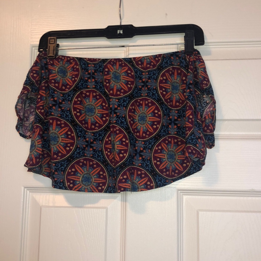 PacSun Patterned Off the Shoulder Crop Top